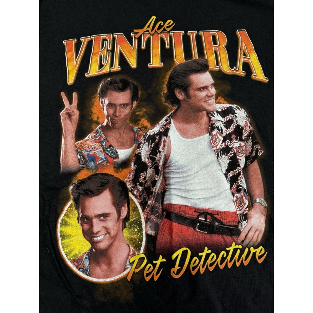 Ace Ventura‎ Pet Detective Men's Size S Black Movie Graphic Print T Shirt NWOT